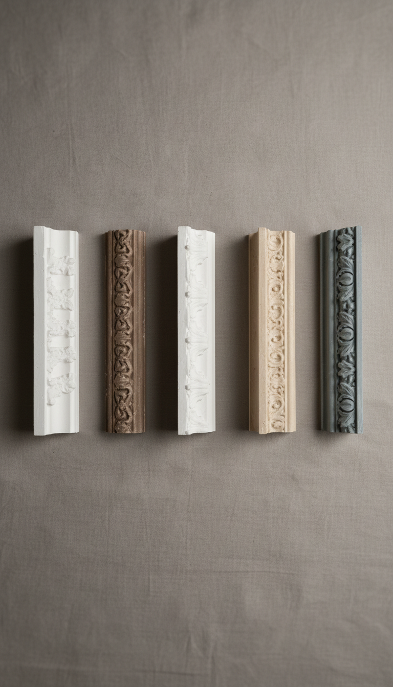 Hand-molded plaster molding samples set