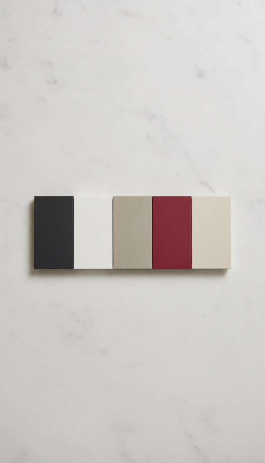 Curated Material Sample Kit in Marble and Metal